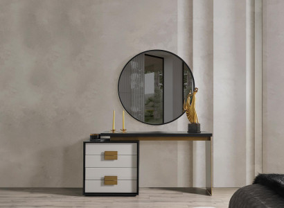 Schlafzimmer Stilvoller Set Designer Schminktisch Luxus Spiegel 2tlg