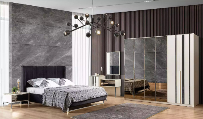 Kleiderschrank Luxus Schlafzimmer Holz Schrank Glasschrank Möbel Design