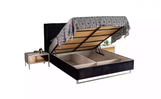 Schlafzimmer Bett 2x Nachttische Luxus Möbel 3tlg. Modern Betten Neu