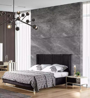 Bett 2x Nachttische 6tlg. Schlafzimmer Kleiderschrank Design Modern Luxus
