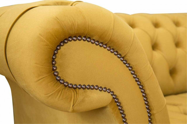 Chesterfield 3 Sitzer Designer Sofa Couch Polsterung Sofas Couches Stoff