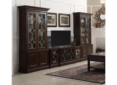 TV-Ständer 2x Vitrine Moderne Wohnwand Wohnzimmer Set  Modern 3tlg