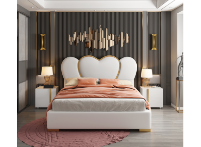Design Bett Schlafzimmer Doppelbett Hotel Luxus Polster Einrichtung