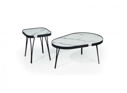 Moderner Couchtisch 2x für Wohnzimmer Luxur Möbel Schwarz Möbel