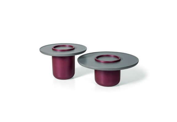 Wohnzimmer 2x Couchtisch Tisch Luxus Design Möbel violett Tische 2tlg