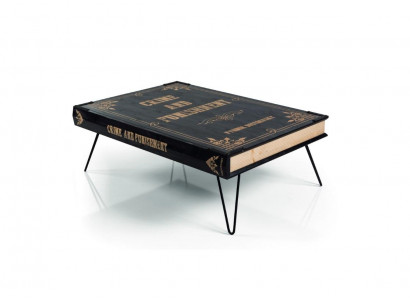 Designer Couchtisch Wohnzimmer möbel Schwarzer Loft Buch Luxus Tisch