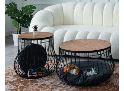 Luxus Set 2x Couchtisch Tisch Runde Tische Katzenhaus Design Möbel Wohnzimmer