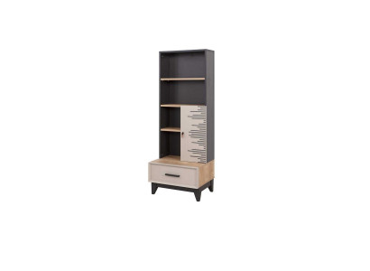 Bücherregal Schrank Kinderzimmer Regal Holz Holzschrank Grau Büro
