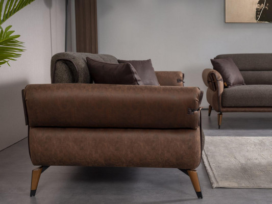 Polstermöbel Textil Wohnzimmer Set 3tlg Sofa Zweisitzer Sessel Neu Einrichtung