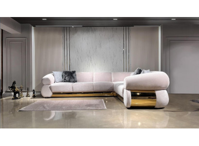 Luxus Ecksofa L-Form Wohnzimmer Modern Design Möbel Polstermöbel Neu