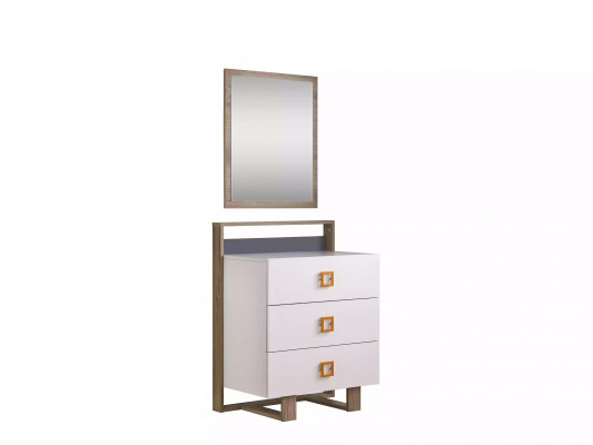 Gruppe Kommode mit Spiegel Kommoden Holz Weiß Kinderzimmer Schrank Set