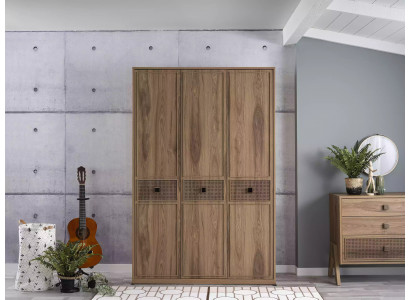 Kleiderschrank Schrank Holzschrank Schlafzimmer Möbel Holz Braun Neu