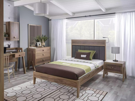 Betten Bettrahmen Kindermöbel Bett Holz Braun Jugendbett Klassiche