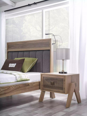 Kindermöbel Komplete Kinderbett Kinderzimmer Bett Holz Braun Set 4tlg