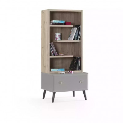 Kinderzimmer Gruppe Jugendbett Kindermöbel Bett Holz Grau Set 5tlg