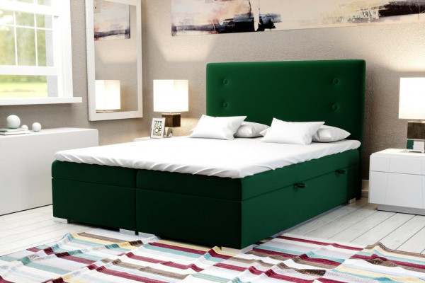 Schlafzimmer Bett Polster Modern Design Luxus Doppelbett Beige Boxspringbett