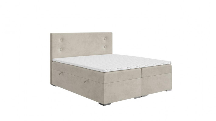 Schlafzimmer Bett Polster Modern Design Luxus Doppelbett Beige Boxspringbett