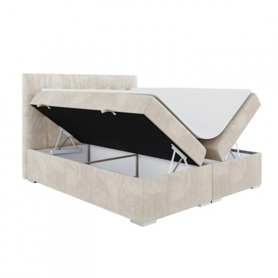 Bett Luxus Schlafzimmer Doppelbett Textil Polster Design Möbel Boxspringbett