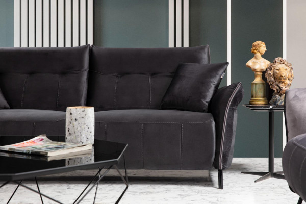 Dreisitzer Sofa Luxus Modern Wohnzimmer PolsterTextil Möbel Couch Neu