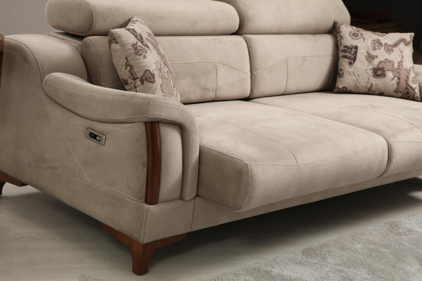 Dreisitzer Sofa Couch Wohnzimmer Designer Möbel Modern Polster Textil