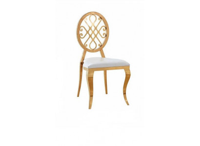 Design Stuhl Lehnstuhl Polster Stühle Luxus Textil Edelstahl Sessel Esszimer