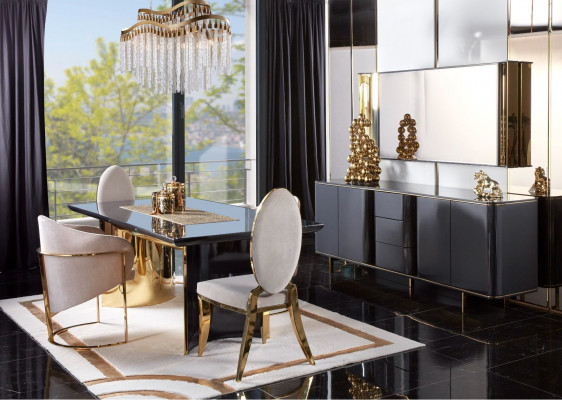 Esszimmer Set Tisch + 4x Stühle Esszimmerstuhl Set Tisch Gruppe 5tlg