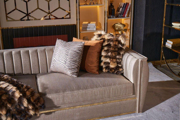 Luxus Beige Set Sofagarnitur 3+3+1 Sitzer Couchtisch Sofa Sessel Sofas 5tlg