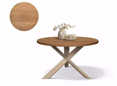 Rund Küche Esstisch Couchtisch Farbe Braun Stil Modern Holz 140cm