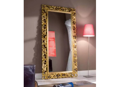 Klassischer Design Spiegel Wohnzimmer Anrichte Luxus Holz Rahmen Neu