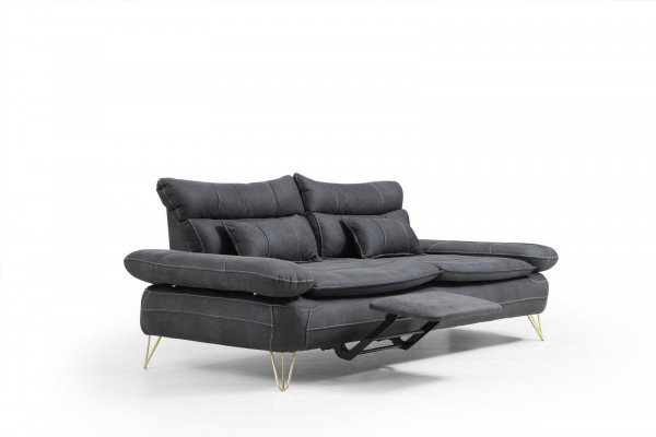 Dreisitzer Couch Polster Möbel Stoff Couchen Sofa Designer Einrichtung