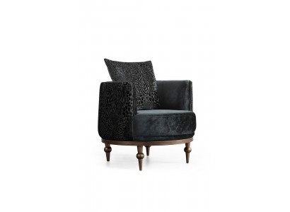 Rund Sessel Luxus Polster Design Textil 1 Sitzer Einsitzer Möbel Möbel