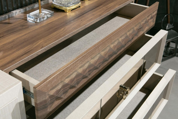 Wohnwand Garnitur rtv tv Ständer Lowboard Tisch Holz Luxus xxl schrank