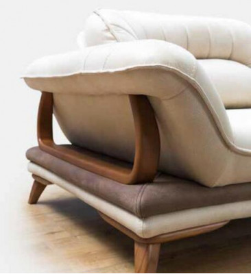 Wohnzimmer Textil L-Form Sofas Weiß Ecksofa Polstermöbel Eckgarnitur