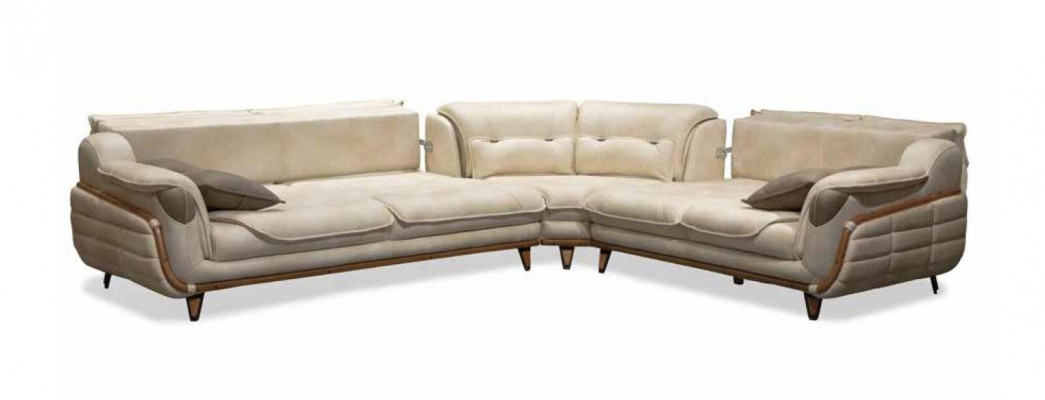 Ecksofa L-form Textil Luxus Sofa Wohnlandschaft Polster Couch Couchen