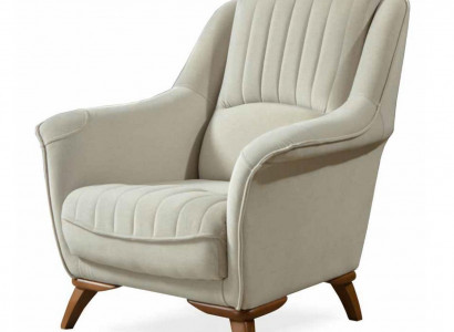 Sessel Sitz Klassisch Design Wohnzimmer Polster Einsitzer Relax Weiß