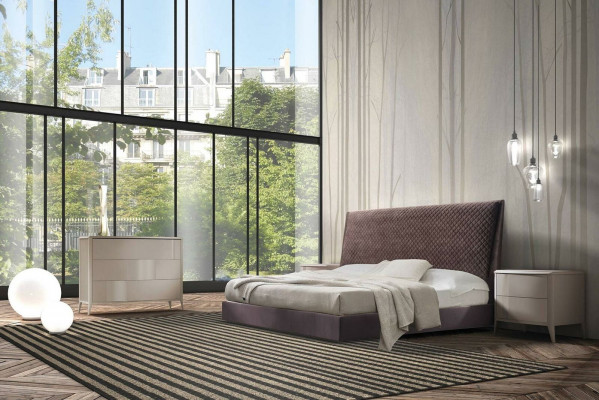 Bett Betten Doppelbett Schlafzimmer Polster 180x200cm Italienische Möbel