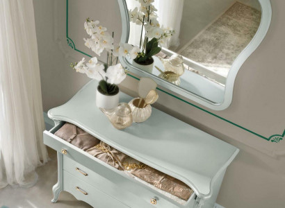 Spiegel Kommode Schrank Kommoden Schlafzimmer Set Holz Modern Stil Schminktisch