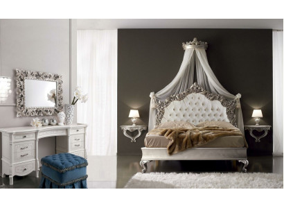 Bett + 2x Nachttisch 3 tlg. Schlafzimmer Set Design Modern Luxus Chesterfield