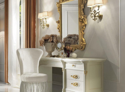 Schminktisch Spiegel Hocker Anrichte Schlafzimmer Kommode Barock Rokoko 3tlg neu