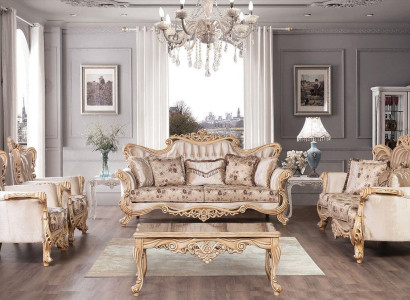 Sofagarnitur Couch Set Sofa Sessel Polster Möbel Couchtisch 5tlg. Neu