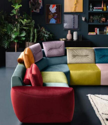 Ecksofa Textil Eck Wohnlandschaft Design Ecksofa Sofa Couch Italien Alfitalia