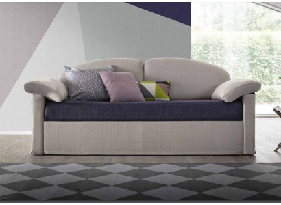 Design Sofa 3 Sitzer Couch Polster Luxus Textil Zweifarbig Italienische Möbel