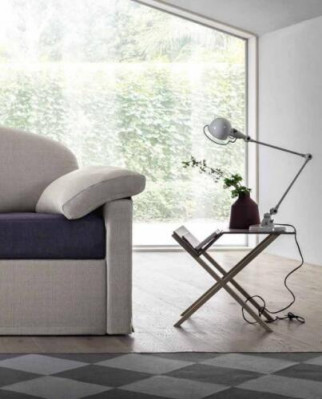 Design Sofa 3 Sitzer Couch Polster Luxus Textil Zweifarbig Italienische Möbel