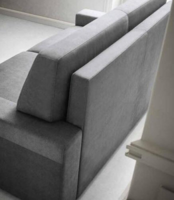 Wohnzimmer Textilsofa Grau Zweisitzer Designer Sofas Polster Sofas 2 Sitzer Neu