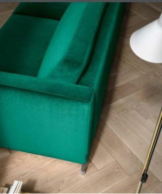Wohnzimmer Grün Dreisitzer Stoff Design Couchen Polster Sofa Sofas Grüne Möbel