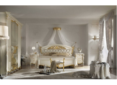 Schlafzimmer 3 tlg. Set Bett 2x Nachttisch Polster Konsole Betten Doppel Hotel