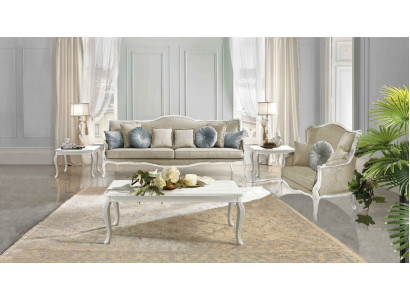 Barock Rokoko Sofagarnitur 3+2 Sitzer Set Sofas Polster Couchen Textil Sofa Neu