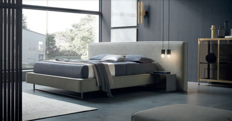 Luxus Polster Samt Stoff Designer Bett Schlafzimmer Betten Leder Hotel Neu