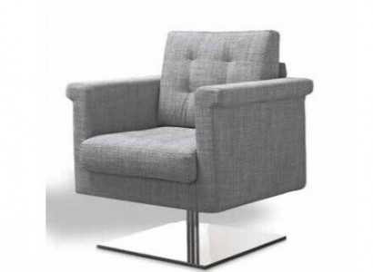 Design Couch Lounge Textil Sitzer Grau Möbel Einsitzer Sessel Stoff Relax Sitz