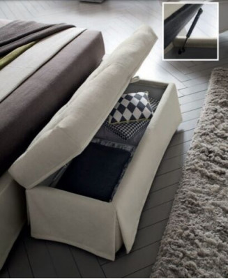 Modern Hocker Design Bänke Wohn Schlaf Bank Hocker Zimmer Polster Textil Stoff